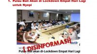 DINAS Komunikasi, Informatika dan Statistik (Diskominfos) Provinsi Bali merilis tentang disinformasi dan juga dua informasi hoaks yang beredar luas di media sosial. Foto: gus alit DINAS Komunikasi, Informatika dan Statistik (Diskominfos) Provinsi Bali merilis tentang disinformasi dan juga dua informasi hoaks yang beredar luas di media sosial. Foto: gus alit