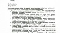 SURAT Edaran tentang penundaan proses ngadegang Bendesa atau sebutan lain. Foto: ist SURAT Edaran tentang penundaan proses ngadegang Bendesa atau sebutan lain. Foto: ist