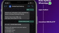 chatbot CONTOH chatbot yang digunakan Disdukcapil Badung. Foto: Ist