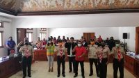 sosialisasi MPR SOSIALISASI empat pilar kebangsaan yang dilaksanakan MPR RI di gedung Gerakan Pramuka Kwarda Bali, Niti Mandala Renon, dilaksanakan dengan menggunakan protap kesehatan Covid-19, Selasa (16/6). Kegiatan melalui tatap muka dan digabung dengan webinar dengan peserta di media online. Foto: Ist