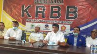 KRBB jumpa pers PAKET Diatmika-Muntra bersama petinggi parpol KRBB saat jumpa pers di DPD Partai Golkar Badung, Kamis (30/7/2020). Foto: gus hendra