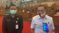 KETUA DPRD Karangasem, I Gede Dana; bersama Sekwan I Wayan Ardika. Foto: nad KETUA DPRD Karangasem, I Gede Dana; bersama Sekwan I Wayan Ardika. Foto: nad