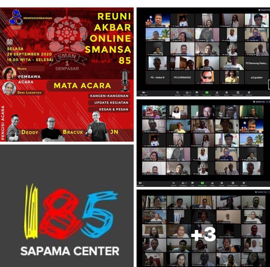IGN Jaya Negara saat kampanye daring dengan sasaran teman sekelasnya di SMAN 1 Denpasar angkatan 1985. Foto:Ist