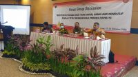 FGD Pilkada 2020 SUASANA diskusi kelompok terarah yang diadakan Dit. Intelkam Polda Bali dengan mengundang pengampu kepentingan Pilkada 2020, di satu hotel di Denpasar, Selasa (13/10/2020). Foto: gus hendra