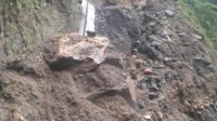 AKSES jalan menuju Cagar Budaya Candi Tebing putus akibat longsor. Foto: gia AKSES jalan menuju Cagar Budaya Candi Tebing putus akibat longsor. Foto: gia