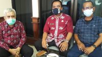 Kadis Hub NTB H Lalu Bayu Windia (tengah) saat bersama Anggota Komisi IV DPRD NTB bidang Infrastruktur, Perhubungan dan Lingkungan Hidup, H. Ruslan Turmudzi