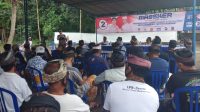 kampanye massker MASYARAKAT Banjar Tanah Lengis, Desa Ababi, Kecamatan Abang memadati lokasi kampanye tatap muka yang dilakukan paket Massker, Kamis (8/10/2020). Foto: Ist