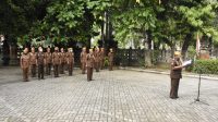 APEL peringatan Hari Pahlawan Nasional pada Selasa (10/11/2020) di halaman Gedung Legiun Veteran RI Denpasar. Foto: ist