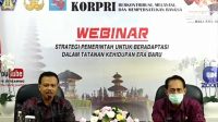 SEKDA Dewa Indra saat web seminar serangkaian peringatan HUT ke-49 Korpri tahun 2020 pada Jumat (27/11/2020). Foto: ist SEKDA Dewa Indra saat web seminar serangkaian peringatan HUT ke-49 Korpri tahun 2020 pada Jumat (27/11/2020). Foto: ist