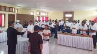 Sebanyak 566 orang Pengawas TPS yang dilantik tersebar di empat Kecamatan se-Kabupaten Bangli RATUSAN pengawas TPS untuk Pilkada Bangli 2020 dilantik panwascam masing-masing kecamatan, Minggu (15/11/2020). Foto: Ist