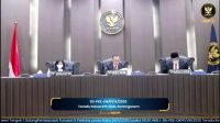 sidang pleno DKPP terkait KPU Karanagsem SIDANG DKPP di Jakarta terkait teradu Ketua KPU Karangasem yang melakukan rangkap jabatan, Rabu (4/11/2020). Foto: Ist