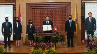 WALI Kota Denpasar, IB Rai Dharmawijaya Mantra, usai penandatanganan virtual Mou dengan Kota Perth pada Senin (14/12/2020). Foto: ist WALI Kota Denpasar, IB Rai Dharmawijaya Mantra, usai penandatanganan virtual Mou dengan Kota Perth pada Senin (14/12/2020). Foto: ist