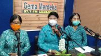 gema merdeka TP PKK Provinsi Bali saat talkshow di Radio Gema Merdeka Ngetren. Foto: alt