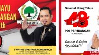 UCAPAN selamat HUT ke-48 PDIP yang disampaikan Wandhira dan Juliarta di akun Facebook mereka. Komunikasi elegan pasca-Pilkada 2020 ini menghadirkan kesejukan dan memperlihatkan kedewasaan berpolitik para elite di Bali. Foto: ist UCAPAN selamat HUT ke-48 PDIP yang disampaikan Wandhira dan Juliarta di akun Facebook mereka. Komunikasi elegan pasca-Pilkada 2020 ini menghadirkan kesejukan dan memperlihatkan kedewasaan berpolitik para elite di Bali. Foto: ist
