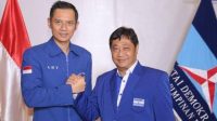 JUNAIDI Kasum saat bersama AHY. Foto: rul JUNAIDI Kasum saat bersama AHY. Foto: rul