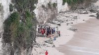 LOKASI tebing Pantai Bingin, Kuta Selatan, tempat korban Grace Wei Huang (49) terjatuh. Foto: ist LOKASI tebing Pantai Bingin, Kuta Selatan, tempat korban Grace Wei Huang (49) terjatuh. Foto: ist