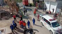 SIMULASI kesiapsiagaan bencana di sekretariat DPC PDIP Gianyar. Foto: adi SIMULASI kesiapsiagaan bencana di sekretariat DPC PDIP Gianyar. Foto: adi