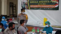 KAPOLRES Bangli, AKBP IGA Dhana Aryawan, memantau pemeriksaan kesehatan yang diikuti personel Polres Bangli, Rabu (19/5/2021). Foto: ist KAPOLRES Bangli, AKBP IGA Dhana Aryawan, memantau pemeriksaan kesehatan yang diikuti personel Polres Bangli, Rabu (19/5/2021). Foto: ist