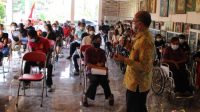 SOSIALISASI Bawaslu di Yayasan Bhakti Senang Hati di Desa Siangan, Gianyar. Foto: adi SOSIALISASI Bawaslu di Yayasan Bhakti Senang Hati di Desa Siangan, Gianyar. Foto: adi