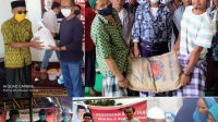 ANGGOTA DPRD NTB, Ruslan Turmudzi, keliling membagikan paket sembako kepada warga terdampak pandemi di dapilnya, Kabupaten Lombok Tengah bagian selatan. Foto: rul ANGGOTA DPRD NTB, Ruslan Turmudzi, keliling membagikan paket sembako kepada warga terdampak pandemi di dapilnya, Kabupaten Lombok Tengah bagian selatan. Foto: rul