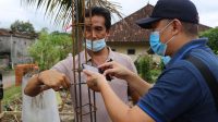 ANGGOTA Komisi II DPRD Klungkung mengukur bahan besi yang tidak sesuai spesifikasi di SDN 3 Nyalian, Kecamatan Banjarangkan. Foto: ist ANGGOTA Komisi II DPRD Klungkung mengukur bahan besi yang tidak sesuai spesifikasi di SDN 3 Nyalian, Kecamatan Banjarangkan. Foto: ist