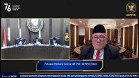 PEMBACAAN putusan DKPP nomor 125-PKE-DKPP/IV/2021 secara daring dari ruang sidang DKPP di Jakarta. Ketua Majelis yakni Alfitra Salamm didampingi Teguh Prasetyo, Ida Budhiati, Didik Supriyanto, Rabu (1/9/2021). Foto: hen PEMBACAAN putusan DKPP nomor 125-PKE-DKPP/IV/2021 secara daring dari ruang sidang DKPP di Jakarta. Ketua Majelis yakni Alfitra Salamm didampingi Teguh Prasetyo, Ida Budhiati, Didik Supriyanto, Rabu (1/9/2021). Foto: hen