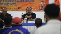 KOMISIONER Bawaslu Bali, Wayan Widyardana, saat memberi materi saat sosialisasi pengawasan partisipatif di Bawaslu Gianyar. Foto: ist KOMISIONER Bawaslu Bali, Wayan Widyardana, saat memberi materi saat sosialisasi pengawasan partisipatif di Bawaslu Gianyar. Foto: ist