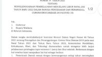 SURAT Edaran Kemendikbudristek Nomor 32 Tahun 2021. Surat Edaran Kemendikbudristek terbaru ini diteken Sekretaris Jenderal Kemendikbudristek, Suharti, tertanggal 14 Desember 2021. Foto: ist SURAT Edaran Kemendikbudristek Nomor 32 Tahun 2021. Surat Edaran Kemendikbudristek terbaru ini diteken Sekretaris Jenderal Kemendikbudristek, Suharti, tertanggal 14 Desember 2021. Foto: ist