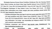 SURAT Edaran (SE) tentang pelaksanaan Pembelajaran Tatap Muka (PTM) Terbatas pada semester genap tahun pelajaran 2021/2022 yang diterbitkan Dinas Pendidikan Kepemudaan dan Olahraga (Disdikpora) Kota Denpasar. Foto: tra SURAT Edaran (SE) tentang pelaksanaan Pembelajaran Tatap Muka (PTM) Terbatas pada semester genap tahun pelajaran 2021/2022 yang diterbitkan Dinas Pendidikan Kepemudaan dan Olahraga (Disdikpora) Kota Denpasar. Foto: tra