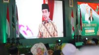 PRESIDEN Jokowi menyampaikan sambutan saat Muktamar pertama NWDI secara virtual dari Istana Negara Jakarta, Minggu (30/1/2022). Foto: rul PRESIDEN Jokowi menyampaikan sambutan saat Muktamar pertama NWDI secara virtual dari Istana Negara Jakarta, Minggu (30/1/2022). Foto: rul