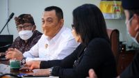 KEPALA Binda Bali, Brigjen Polisi Hadi Purnomo (dua kiri) saat audiensi bersama jajawan Bawaslu Bali, Kamis (3/2/2022). Foto: ist KEPALA Binda Bali, Brigjen Polisi Hadi Purnomo (dua kiri) saat audiensi bersama jajawan Bawaslu Bali, Kamis (3/2/2022). Foto: ist