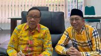 L. Gede Syamsul (kanan) saat bersama sesepuh Partai Golkar, Akbar Tanjung. Foto: rul L. Gede Syamsul (kanan) saat bersama sesepuh Partai Golkar, Akbar Tanjung. Foto: rul