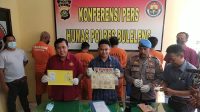 JAJARAN Polres Buleleng ketika menunjukan beberapa paket sabu-sabu yang diamankan polisi dari beberapa pelaku