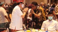 MENTERI Hukum dan HAM, Yasonna H Laoly, bersama Bupati Giri Prasta. Foto: ist MENTERI Hukum dan HAM, Yasonna H Laoly, bersama Bupati Giri Prasta. Foto: ist