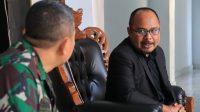 KOMISIONER Widyardana Putra saat audiensi dengan Danrem 163/Wira Satya, Brigjen TNI Choirul Anam. Foto: ist KOMISIONER Widyardana Putra saat audiensi dengan Danrem 163/Wira Satya, Brigjen TNI Choirul Anam. Foto: ist