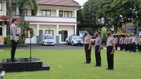 UPACARA kenaikan pangkat personel Polres Tabanan