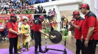 WALI Kota Denpasar, IGN Jaya Negara, membuka Porsenijar Kota Denpasar tahun 2023 ditandai dengan pemukulan gong, Senin (10/4/2023) di GOR Lila Bhuwana Denpasar. Foto: ist WALI Kota Denpasar, IGN Jaya Negara, membuka Porsenijar Kota Denpasar tahun 2023 ditandai dengan pemukulan gong, Senin (10/4/2023) di GOR Lila Bhuwana Denpasar. Foto: ist