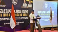 PJ Gubernur NTB, H.Lalu Gita Ariadi, menyampaikan sambutannya saat membuka Musda X Gapensi NTB. Foto: ist PJ Gubernur NTB, H.Lalu Gita Ariadi, menyampaikan sambutannya saat membuka Musda X Gapensi NTB. Foto: ist