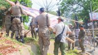SATPOL PP Kabupaten Buleleng melaksanakan penertiban atribut partai politik (parpol) pada Rabu (1/11/2023). Foto: ist SATPOL PP Kabupaten Buleleng melaksanakan penertiban atribut partai politik (parpol) pada Rabu (1/11/2023). Foto: ist