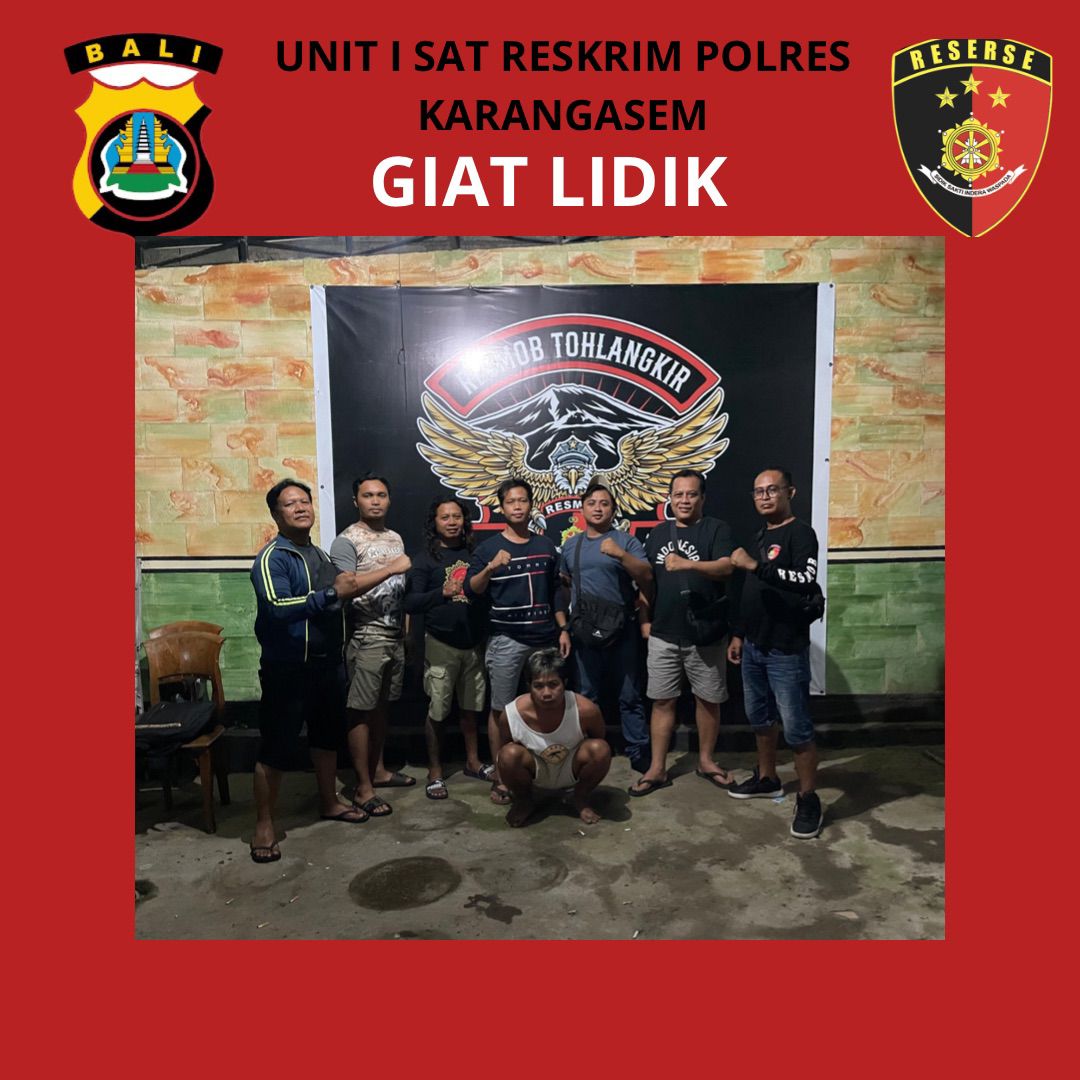 POLRES Karangasem akhirnya berhasil meringkus tersangka pencurian berantai yang beraksi di sejumlah kantor desa, LPD hingga sekolah di Karangasem, Jumat (12/4/2024) malam. Foto: ist