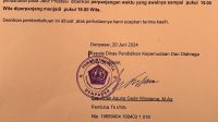 PEMBERITAHUAN perpanjang waktu pendaftaran PPDB jalur prestasi yang dikeluarkan Disdikpora Kota Denpasar, Kamis (20/6/2024). Foto: ist PEMBERITAHUAN perpanjang waktu pendaftaran PPDB jalur prestasi yang dikeluarkan Disdikpora Kota Denpasar, Kamis (20/6/2024). Foto: ist