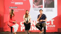 SESI talkshow pada J&T Connect Preneur Tour Bali yang berlangsung di Denpasar, Kamis (13/6/2024) menghadirkan dua narasumber. Foto: rap SESI talkshow pada J&T Connect Preneur Tour Bali yang berlangsung di Denpasar, Kamis (13/6/2024) menghadirkan dua narasumber. Foto: rap