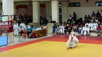 PERTANDINGAN cabor judo pada Porjar Bali 2025 di GOR Lila Bhuana lantai 1. Foto: ist PERTANDINGAN cabor judo pada Porjar Bali 2025 di GOR Lila Bhuana lantai 1. Foto: ist