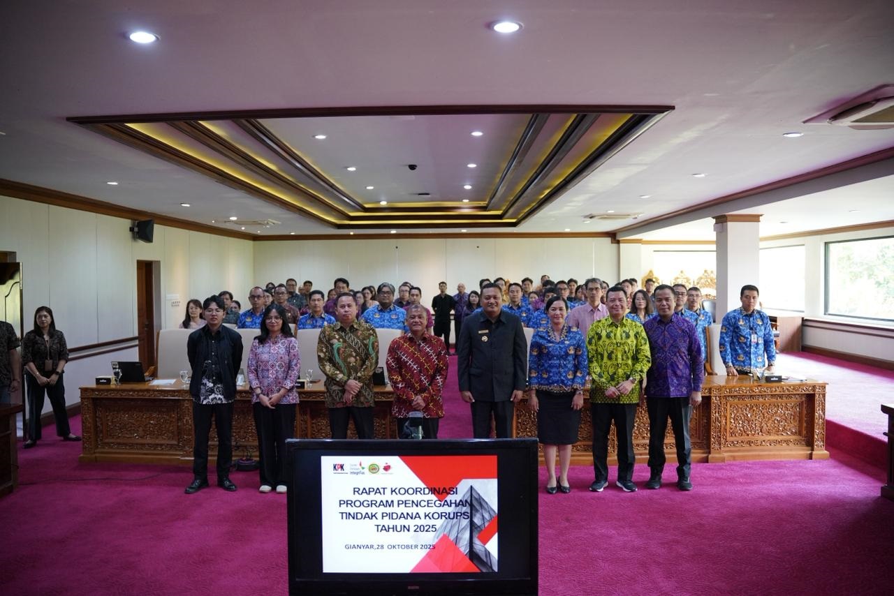 RAPAT Koordinasi Program Pemberantasan Tindak Pidana Korupsi membahas hasil Survei Penilaian Integritas (SPI) Tahun 2024. Foto: ist