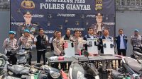 POLRES Gianyar menggelar konferensi pers pengungkapan kasus kriminalitas selama pelaksanaan Operasi Sikat Agung 2026 pada Januari hingga Februari. Foto: ist POLRES Gianyar menggelar konferensi pers pengungkapan kasus kriminalitas selama pelaksanaan Operasi Sikat Agung 2026 pada Januari hingga Februari. Foto: ist