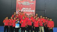 TIM bulu tangkis Denpasar yang meraih juara umum Porjar Bali 2026. Foto: ist TIM bulu tangkis Denpasar yang meraih juara umum Porjar Bali 2026. Foto: ist