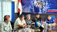 SUASANA Konsolidasi Demokrasi Bawaslu Bali bersama DPD Partai Demokrat Provinsi Bali di Denpasar, Kamis (2/7/2026). Foto: ist SUASANA Konsolidasi Demokrasi Bawaslu Bali bersama DPD Partai Demokrat Provinsi Bali di Denpasar, Kamis (2/7/2026). Foto: ist