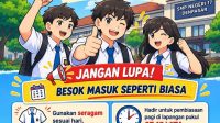 INFORMASI SMPN 17 Denpasar kembali melaksanakan kegiatan belajar mengajar secara tatap muka mulai Senin (19/10/2026). Foto: ist INFORMASI SMPN 17 Denpasar kembali melaksanakan kegiatan belajar mengajar secara tatap muka mulai Senin (19/10/2026). Foto: ist